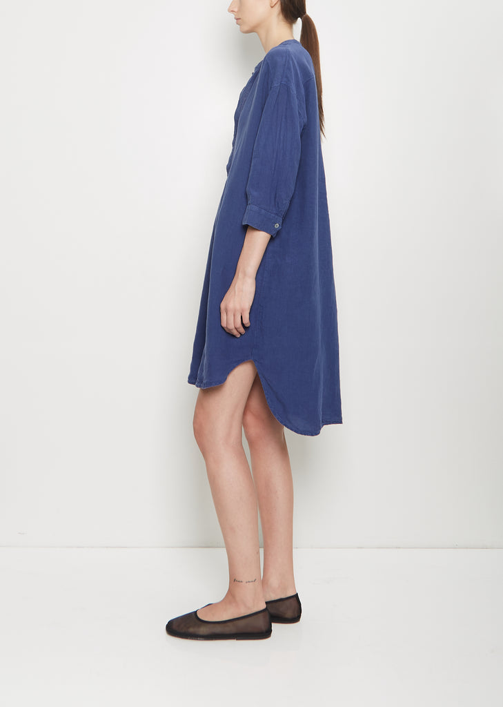 Granfather Shirt Dress — Night Blue