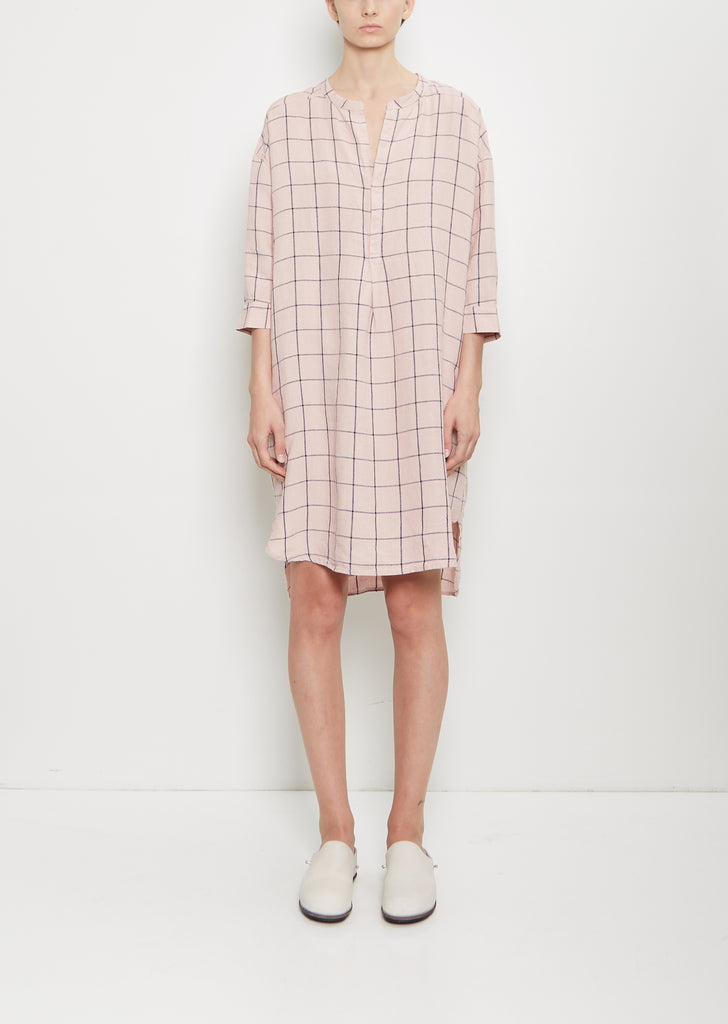 Granfather Shirt Dress — Pale Rose