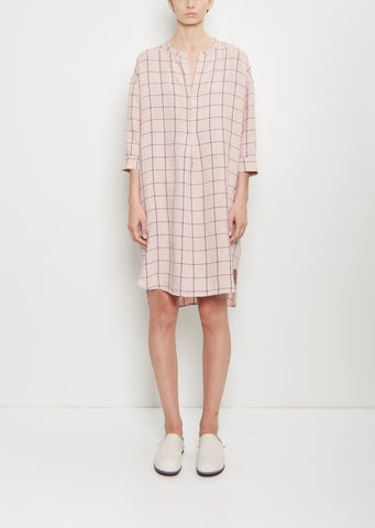 Granfather Shirt Dress — Pale Rose
