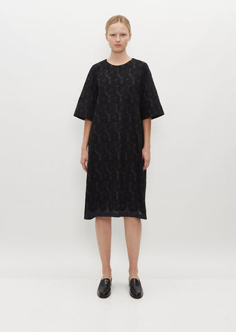 Flair Silk and Cotton Dress — Dark Navy