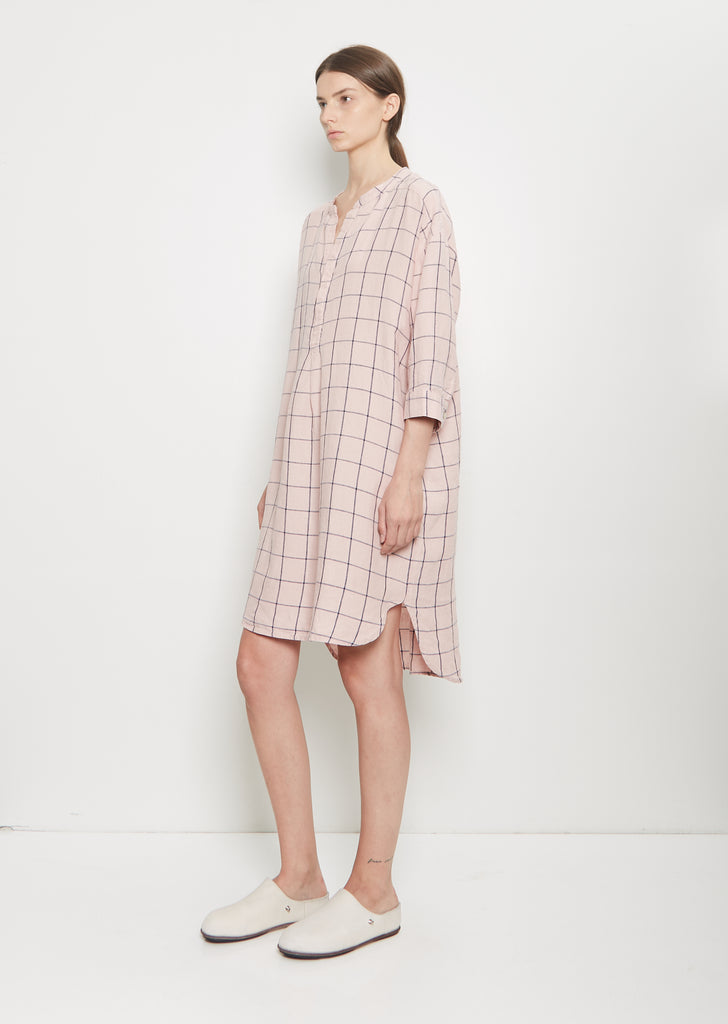 Granfather Shirt Dress — Pale Rose