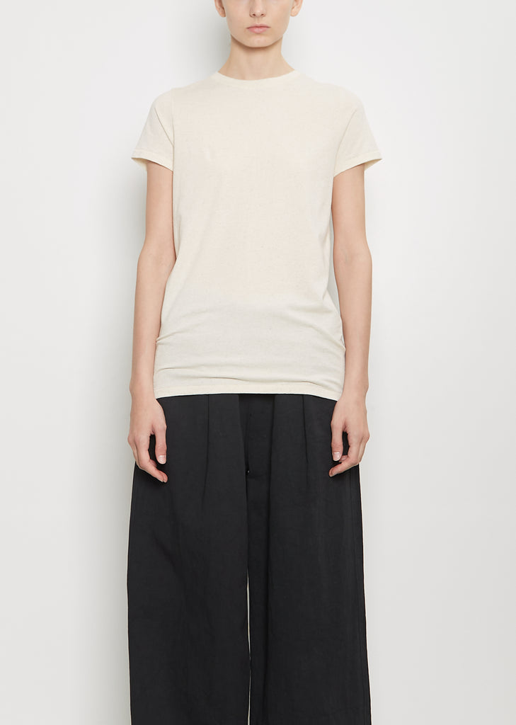 Cotton Linen Bias Baby Tee — Natural