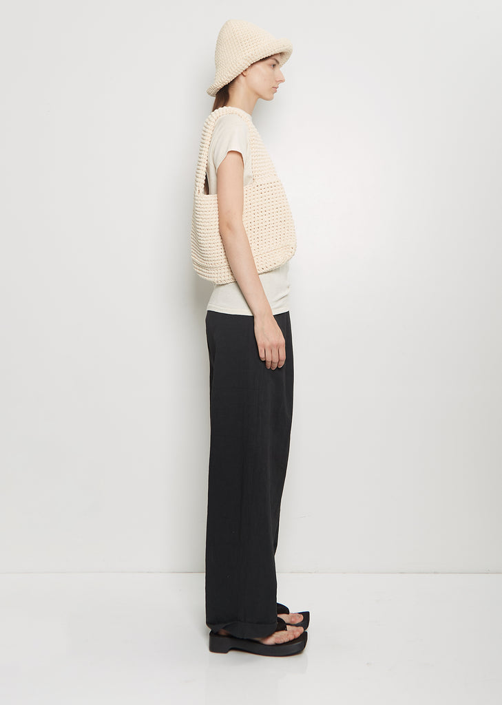 Pima Cotton Crochet Jersey Bag