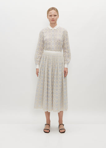 Hahaha Silk and Cotton Skirt