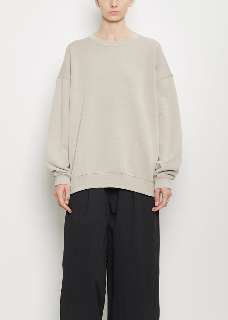 Pima Cotton Terry Crewneck — Washed Clay