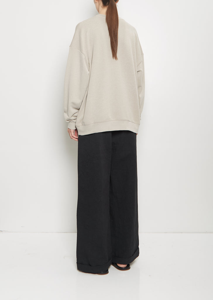 Pima Cotton Terry Crewneck — Washed Clay