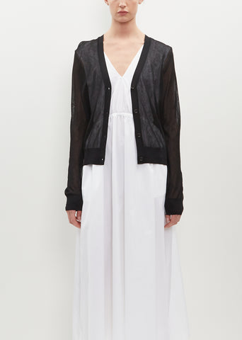Sheer Viscose Blend Cardigan