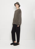 Pima Cotton Crochet Jersey Hat — Washed Black