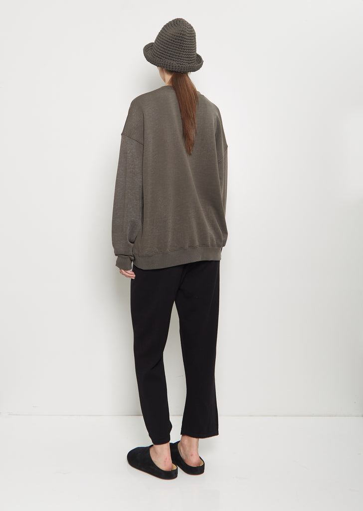 Pima Cotton Crochet Jersey Hat — Washed Black