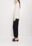 Cotton Linen Bias Long Sleeve Tee