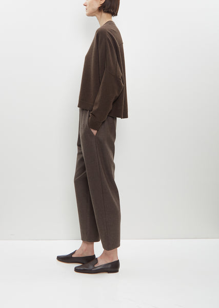 Wool Carrot Pants — Tortora – La Garçonne