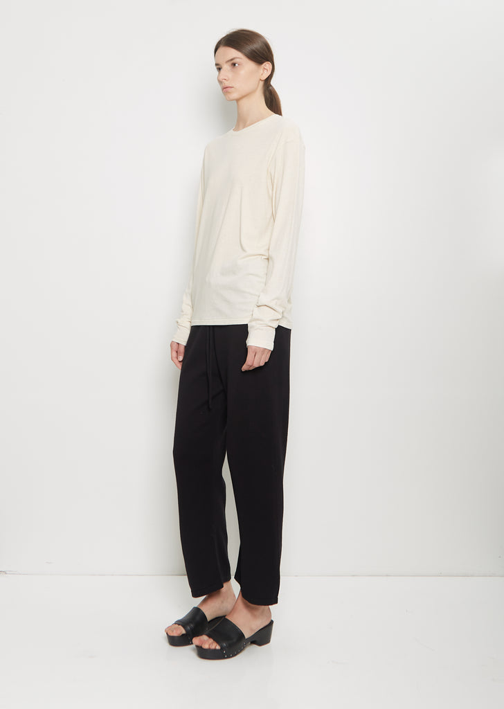Cotton Linen Bias Long Sleeve Tee