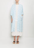 Linen Robe — Blue Flower