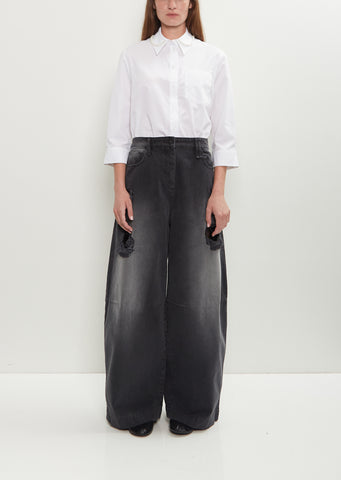 Distressed Puddle Jeans — Distressed Black