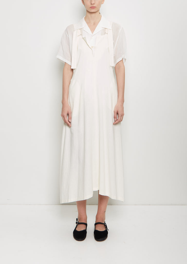 Viscose Flax Apron Strap Dress
