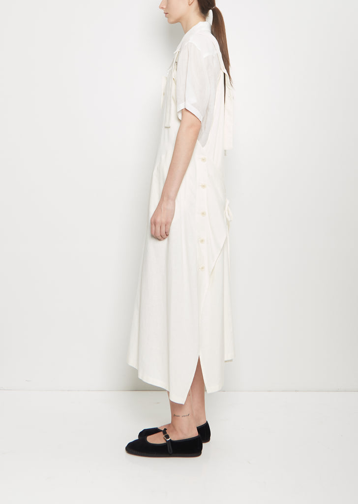 Viscose Flax Apron Strap Dress
