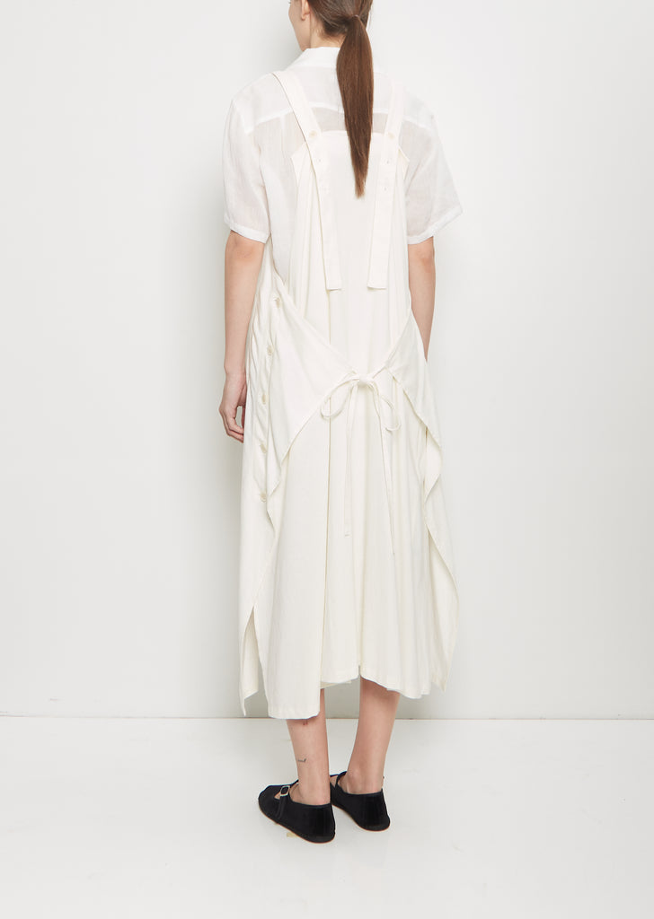 Viscose Flax Apron Strap Dress