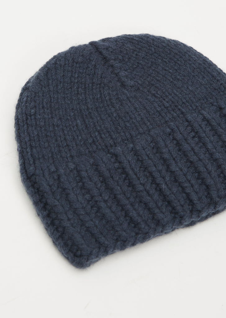 Paula Cashmere Hat — Dark Denim