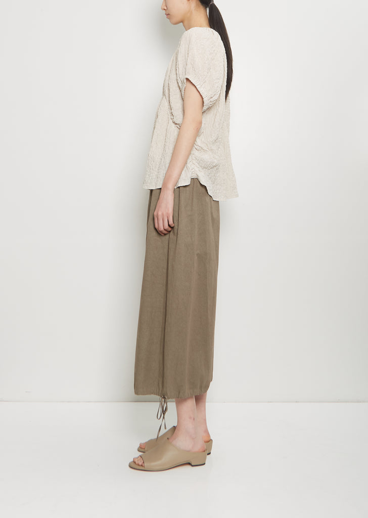 Linen Shirred Top