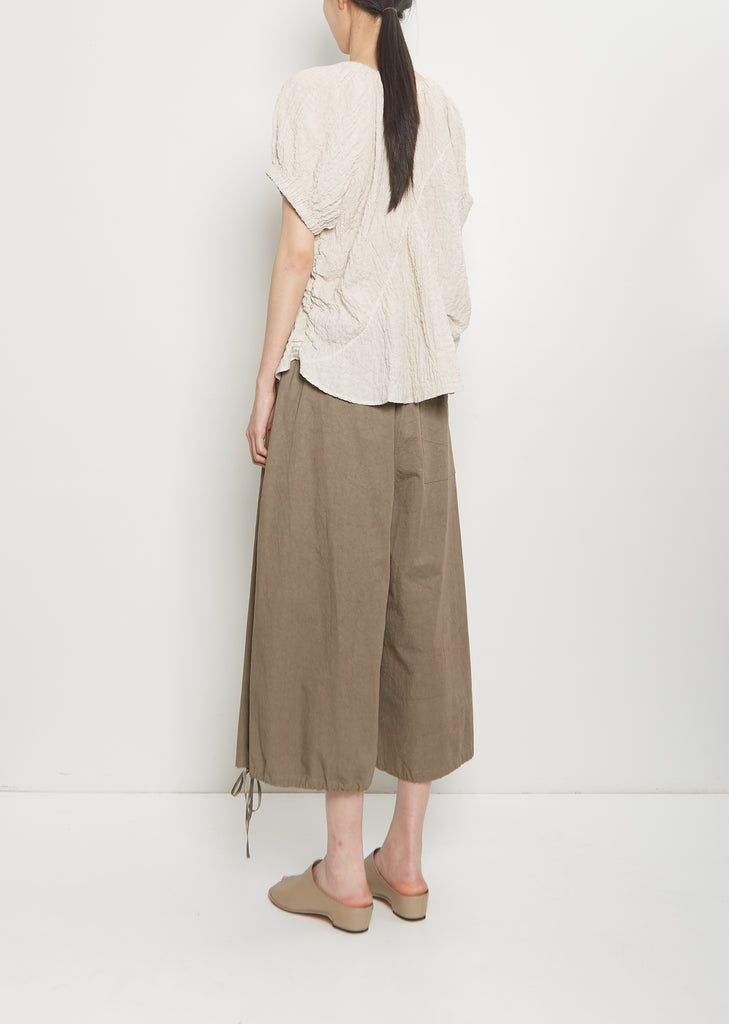 Linen Shirred Top
