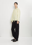 Ascot Cotton Blouse — Dusty Yellow