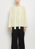 Ascot Cotton Blouse — Dusty Yellow