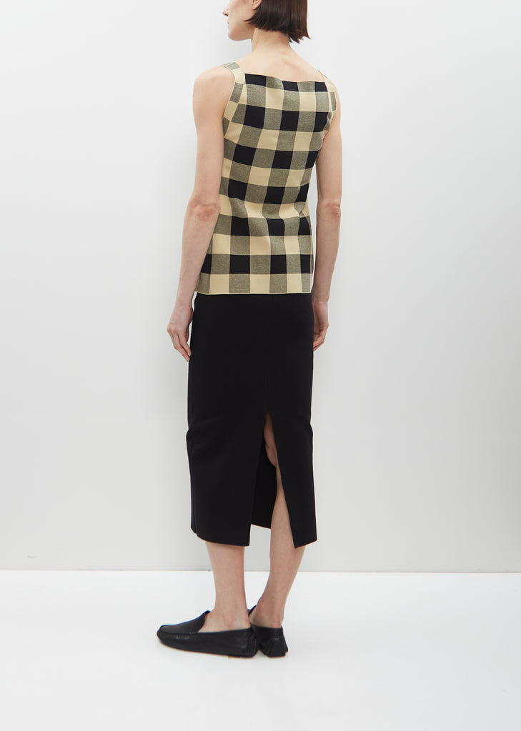 Gingham Asher Apron — Black