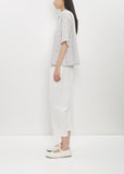Tambourine Cotton Blouse — Light Gray