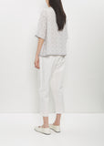 Tambourine Cotton Blouse — Light Gray
