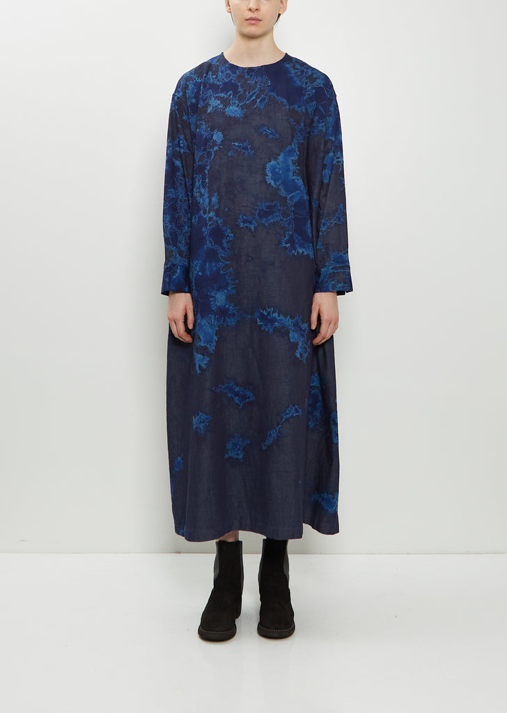 Pima Cotton Denim Wide Pullover Dress