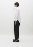 Back Gathered Shirt — White