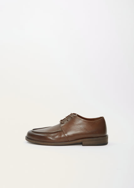 Mikkelson Mens Brown Leather Derby Shoes Made in Italy Lug Sole Lace Up Size 12 Premium Italian Leather Men main image 3