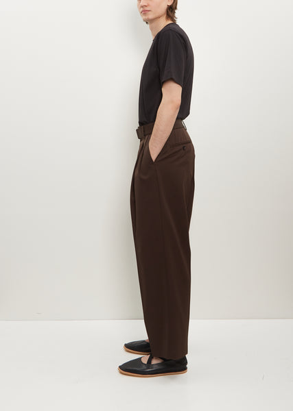 Belted Wide Straight Trousers