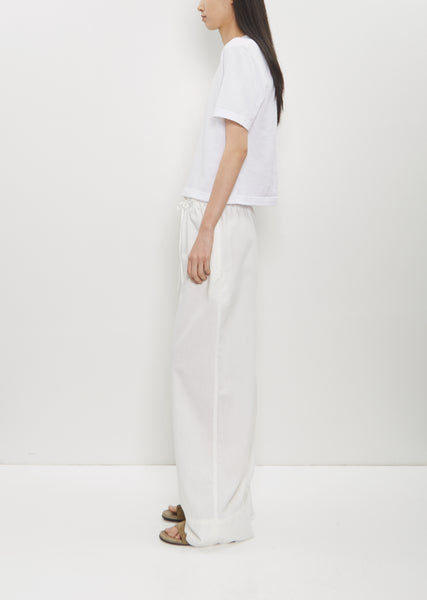 Tシャツ・カットソー [The Row] Karpa Top in Cotton Karpa Top White in Cotton – The Row