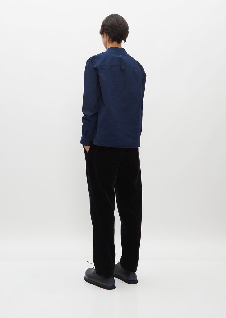 Fly Placket Cotton Swing Shirt