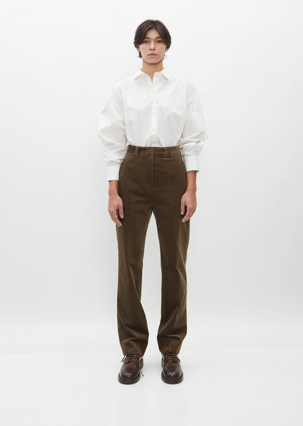 Midi Waist Crop Flannel Pants – La Garçonne