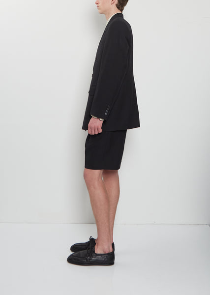 ジャケット・アウター AURALEE WOOL COTTON LINEN DOUBLE JACKET AURALEE: WOOL COTTON LINEN OX DOUBLE-BREASTED JACKET (BLACK