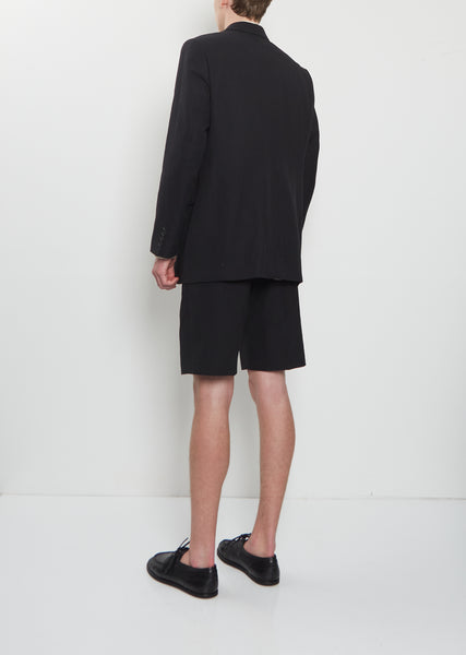 Wool Cotton Linen OX Double-Breasted Jacket – La Garçonne