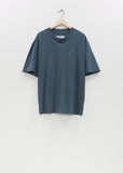 Organic Cotton Linen Simple T-Shirt — Mineral Blue