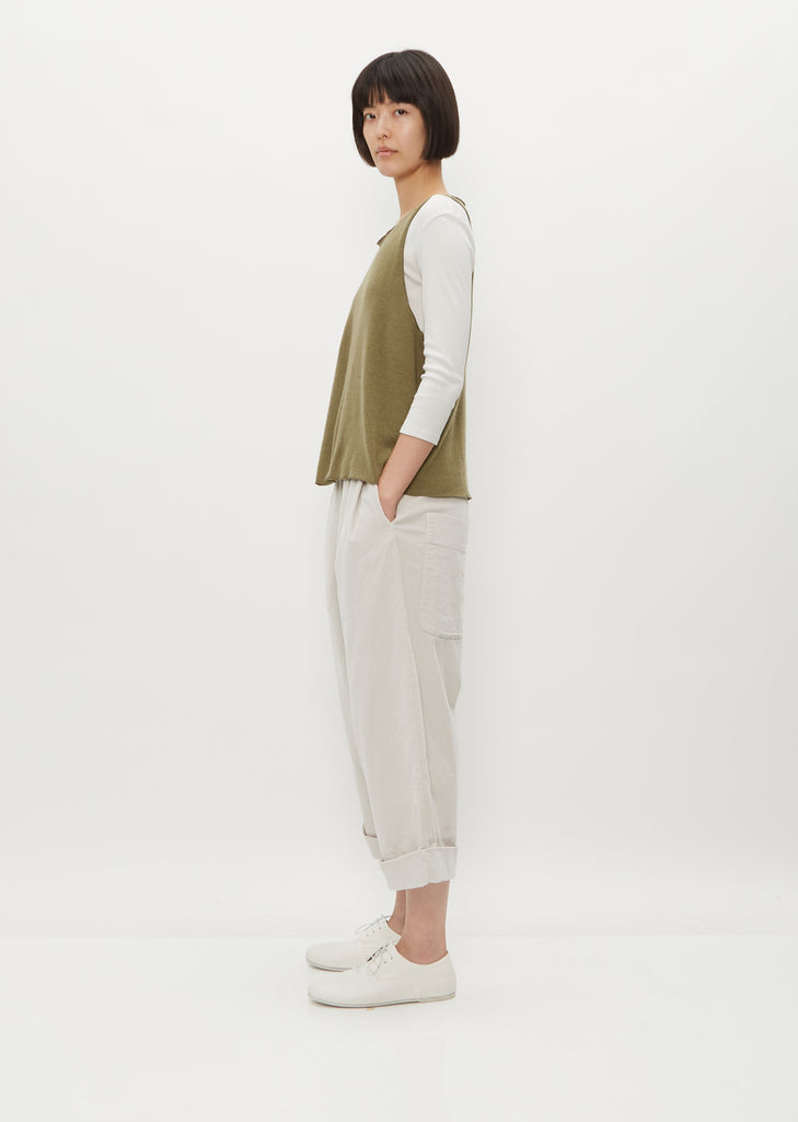 Cashmere Vest — Olive