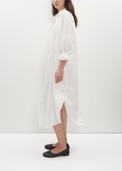 Long Shirt Tissue Cotton Dress — Milk – La Garçonne