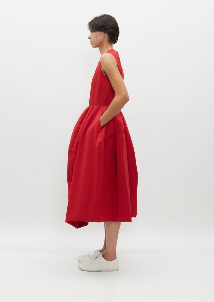 Sleeveless Structured Wool Dress