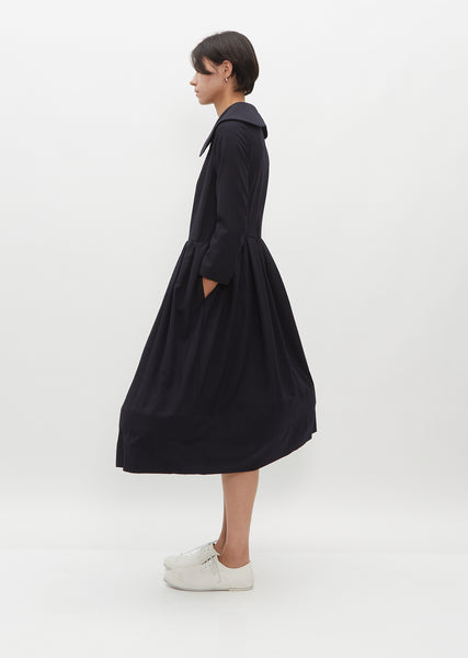 トップス Disassembly Wool Gown Oversized Collar Wool Dress – La Garçonne