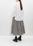 Farmer Skirt — Black Stripe