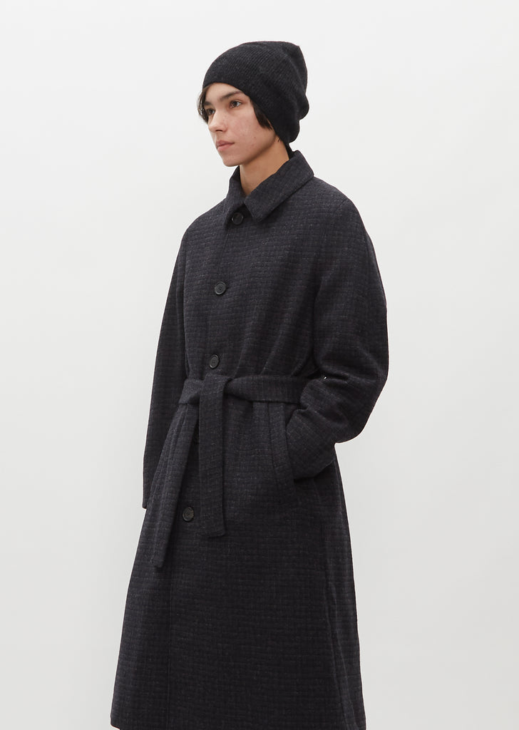 Wool-Alpaca Globe Knit Beanie — Night/Blue