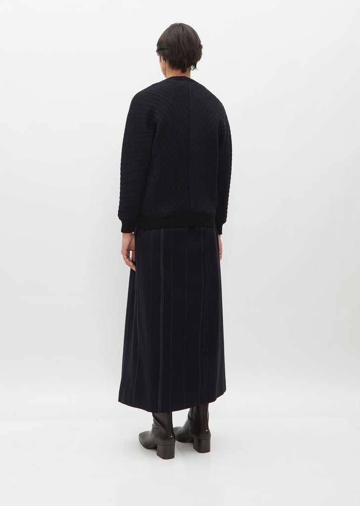 Serge Wool and Cotton Cardigan