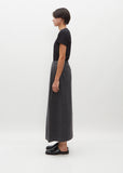 Quarterly Wool Skirt — Grey Tartan
