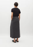 Quarterly Wool Skirt — Grey Tartan