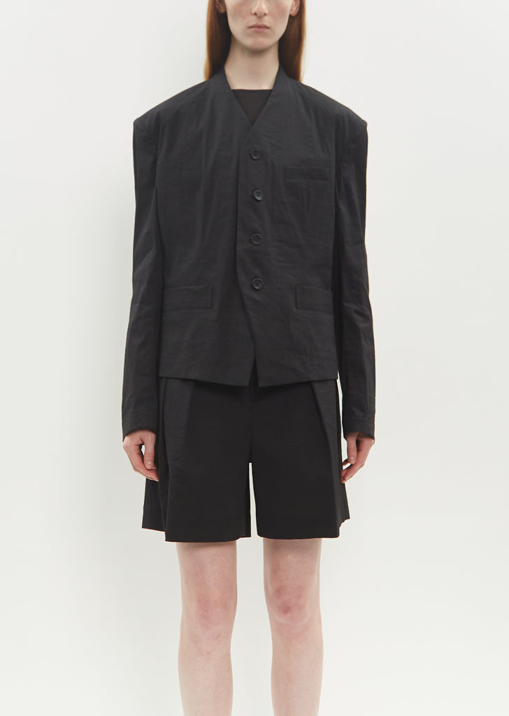 Washi Paper Ensemble U Jacket — Black