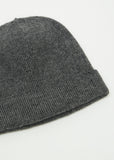 Wool-Alpaca Globe Knit Beanie — Grey/Black